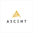 initials A logo Ascent vector