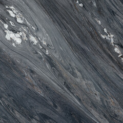 Wall Mural - Black marble Stone texture, floor tile surface