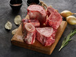 Beef marrow bones  to prepare broth or soup.