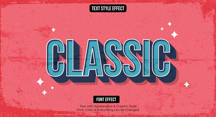 Wall Mural - vintage editable text effect premium vector