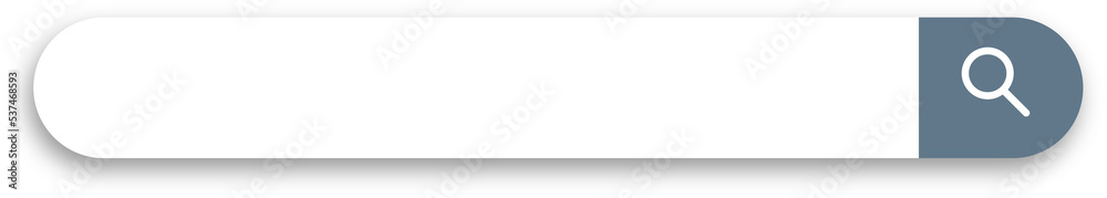 Search bar with shadow on transparent background. Search engine box ...