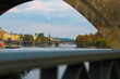Praga widok na Wełtawę, most, rzeka, miasto, woda