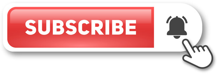 Fototapete - Subscribe and turn on notification button for social media.
