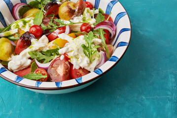 Wall Mural - burrata salad with tomatoes