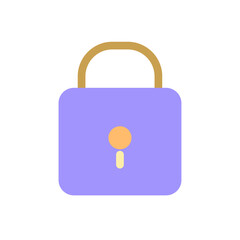 Poster - Padlock pixel perfect flat gradient color ui icon. Closed access to sensitive data. Cyber security. Simple filled pictogram. GUI, UX design for mobile application. Vector isolated RGB illustration