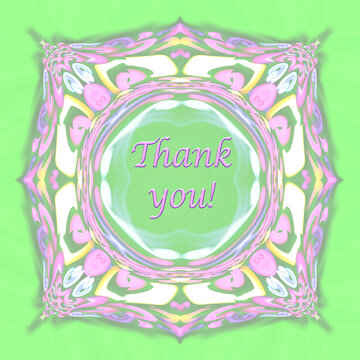 Give thanks!Postcard template,colored background,beautiful ornament,place for text,text with embossing effect,congratulation,invitation,thank you,banner,poster