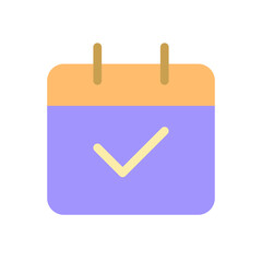 Sticker - Calendar pixel perfect flat gradient color ui icon. Planning events. Schedule mobile app. Simple filled pictogram. GUI, UX design for mobile application. Vector isolated RGB illustration