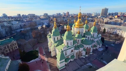 Canvas Print - The bell towers and domes of St Sophia Cathedral, Kyiv, Ukraine