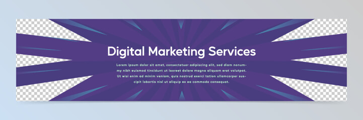 Wall Mural - Modern abstract linkedin banner template
