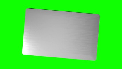 Sticker - Modern laptop with empty screen isolated on green background - 3D 4K animation