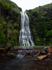 Canvas Print - Scenic view of Karekare falls in the west coast of Auckland, New Zealand.