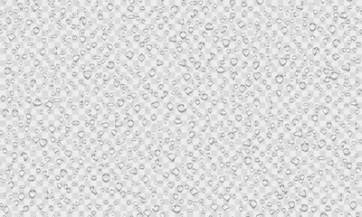 realistic water drop transparent pattern on light background. raindrops on glass. shower or rain on 