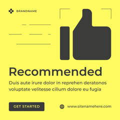 Poster - Customers feedback best choice recommended service shop rating evaluation social media post vector