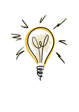 Creative Idea Concept, Icon Lamp
