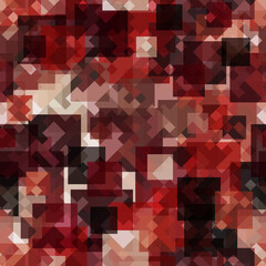 Wall Mural - Red rust colors seamless pattern camouflage background of pixel spots