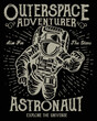 © Shamim - Outerspace adventure astronaut explore the universe vintage t-shirt design