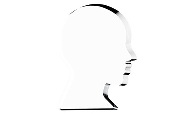 Aufkleber - 3D Human Male Head