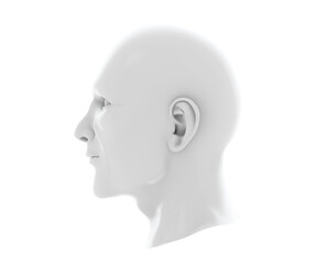 Aufkleber - Abstract human head, 3d render, artificial intelligence concept.