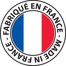 Fabriqué En France. Made In France. Icône Mention Vectoriel.