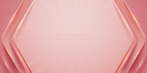 Poster - Simple elegant light pink background with 3D style.