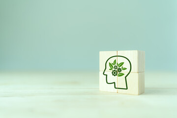 Wall Mural - green organizational culture, corporate social responsibility concept. green innovation for corporat