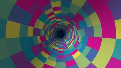 Wall Mural - Abstract colorful tunnel background , motion graphic video background