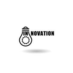 Canvas Print - Innovation icon logo with shadow