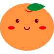 Orange character. Happy fruit icon.