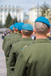 young Russian paratroopers at parade