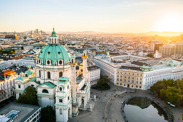 Poster - Aerial Drone Photo - St. Charles Church 