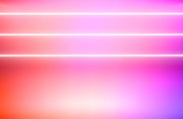Poster - Neon glowing lamps on vivid background. 3d vector
