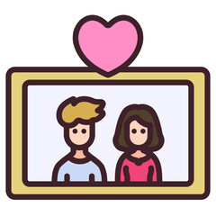 Poster - couple photo icon