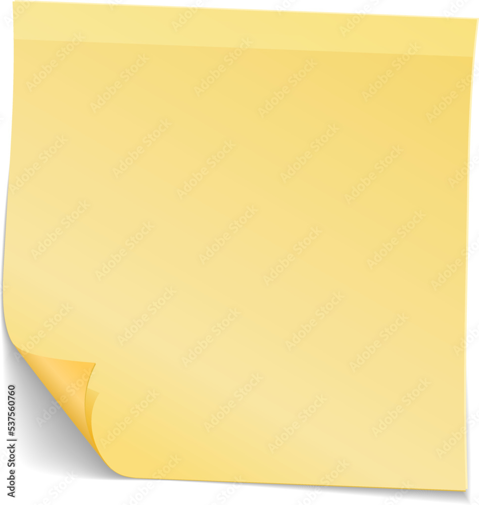 Coner Notes Curled corner memo note. Realistic sticky note Stock Vector | Adobe Stock