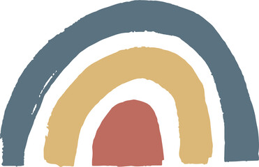Leinwandbilder - Abstract boho shape in rough outline hand drawn illustration for design element.
