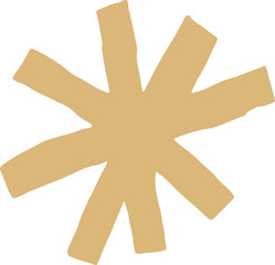 Leinwandbilder - Boho star shape in rough outline hand drawn illustration for design element.