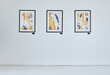 © AnnaStills - Horizontal image of art gallery with modern pictures on the wall