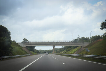 the high-level road across the bridge