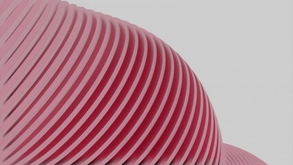 Poster - White background with volumetric spring. Design. An animated red and green spring that moves apart in different parts in turn.