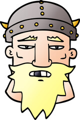 cartoon doodle viking face