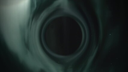 Wall Mural - Space timelapse. Night sky. Black hole magic. Deeply dark cosmos area with glowing stars and spheric swirl shadow clouds fast motion computer graphics.
