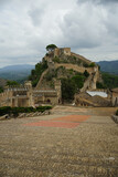 Fototapeta Nowy Jork - Medieval castle of Xativa and its stairs