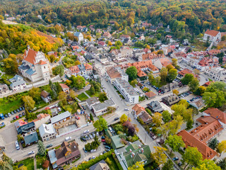 Wall Mural - View Kazimierz Dolny City from a drone