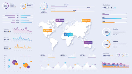 Infographic charts white