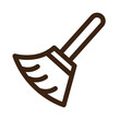 broom clean clear tool outline icon