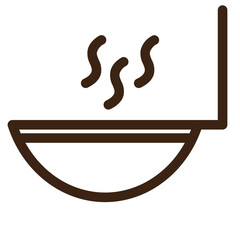 Poster - chef frying kitchen tools outline icon