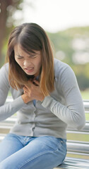 Poster - woman has heart attack