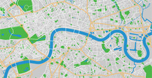 Layered Editable Vector Illustration Outline Of London City Map.