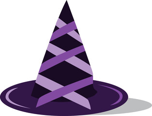 Wall Mural - Halloween witch hat, graphic illustration