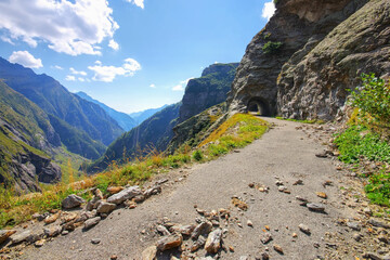 Canvas Print - Blick ins Bavonatal, Tessin in der Schweiz - view in the Bavona Valley, Ticino in Switzerland