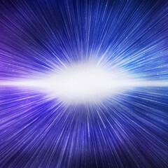 Wall Mural - big bang effect on bright blue galaxy sky, square background